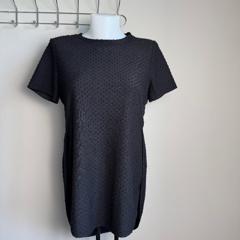 Wilfred Aritzia‎ Women's Short Sleeve Capucine Textured T-Shirt Black Size Small